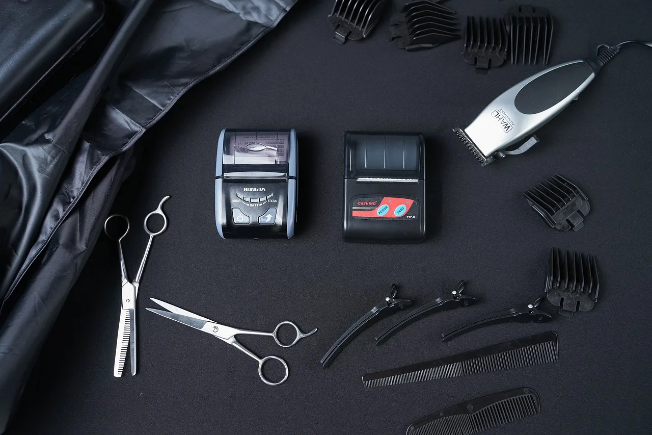 hair salon, barber shop, scissors, salon, hairdresser, eet, checkout, payment, money, cash, credit card, účtenkovka, finance, vat, shaver, printer, rongta, hair salon, hair salon, barber shop, barber shop, barber shop, barber shop, barber shop, shaver. Hair salon compliance checklist: IRS, I-9, OSHA and ADA rows