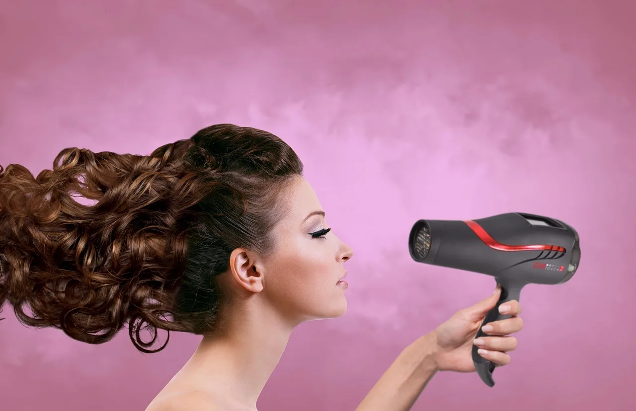 woman, hair, hair dryer, side view, girl, female, model, dryer, blow dryer, blow, hairstyle, beauty, fashion, hair dryer, hair dryer, hair dryer, hair dryer, hair dryer. New vs used hair salon equipment: which items to buy new